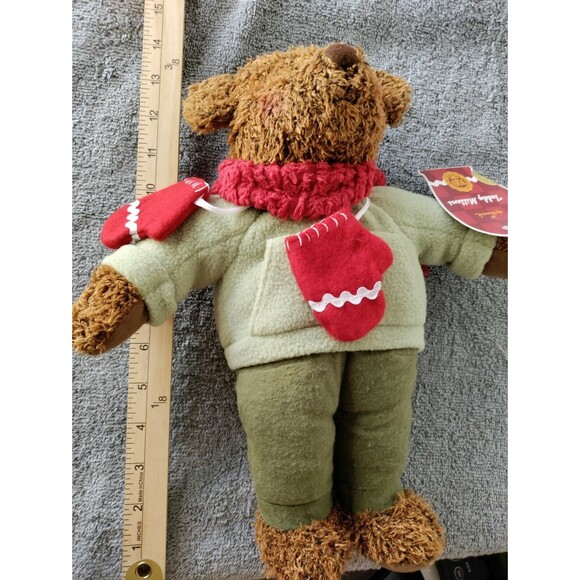 Hallmark HOLIDAY TEDDY Red MITTENS TEDDY BEAR 13" Plush STUFFED ANIMAL Toy - Picture 2 of 5